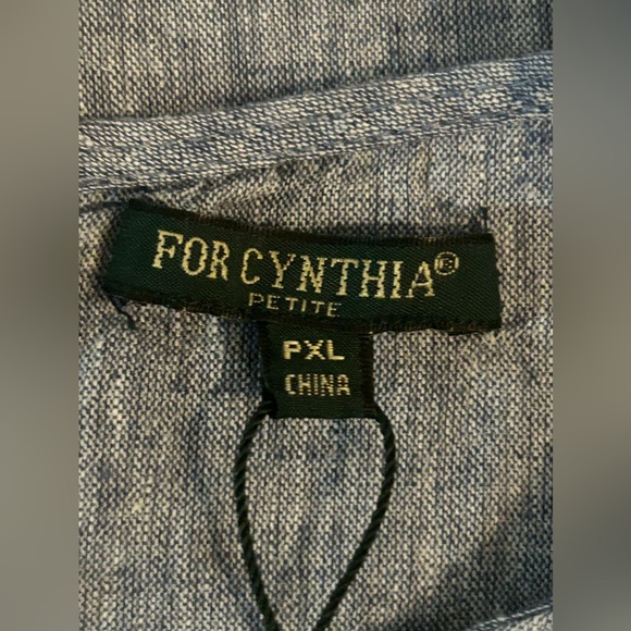 NEW For Cynthia Linen Cotton Blend Summer Dress Petite size XL NWT - Picture 11 of 14